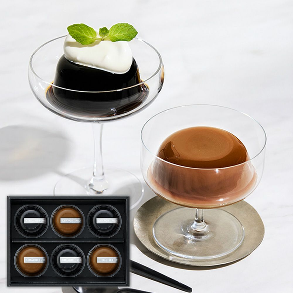キハチ コーヒーゼリー&カフェオレプリン 2種6個入