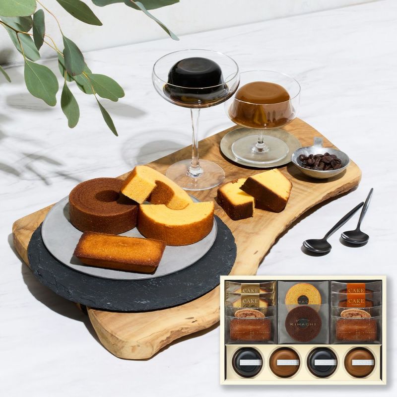 キハチ コーヒーゼリー&カフェオレプリンと焼菓子の詰合せ 8種14個入